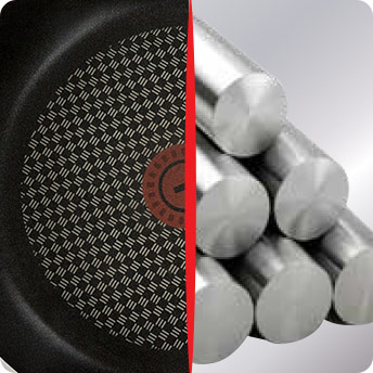 Superficie reforzada con Titanium haciendo un antiadherente más resistente y durable