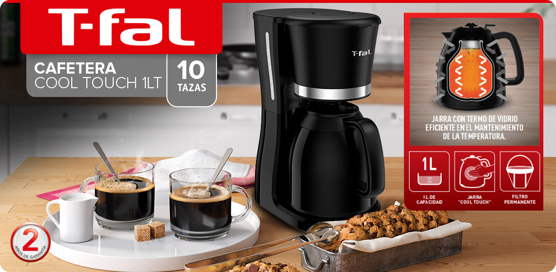 Cafetera Tefal Cool Touch 10 Tazas: 1510001806 Imusa Home \u0026 Cook